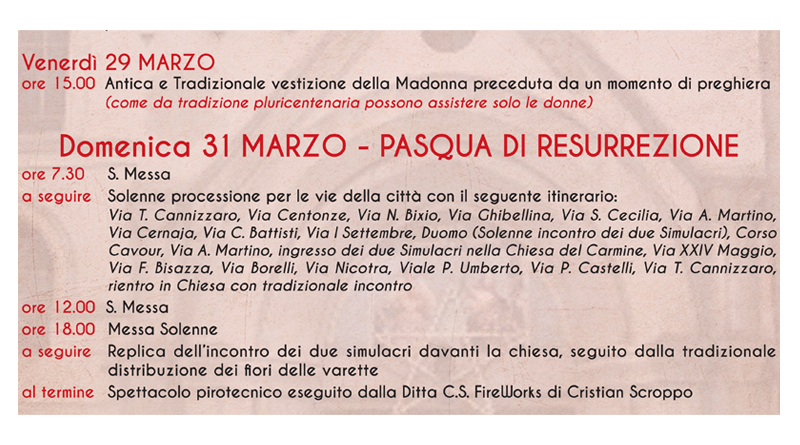 Programma Pasqua 2024